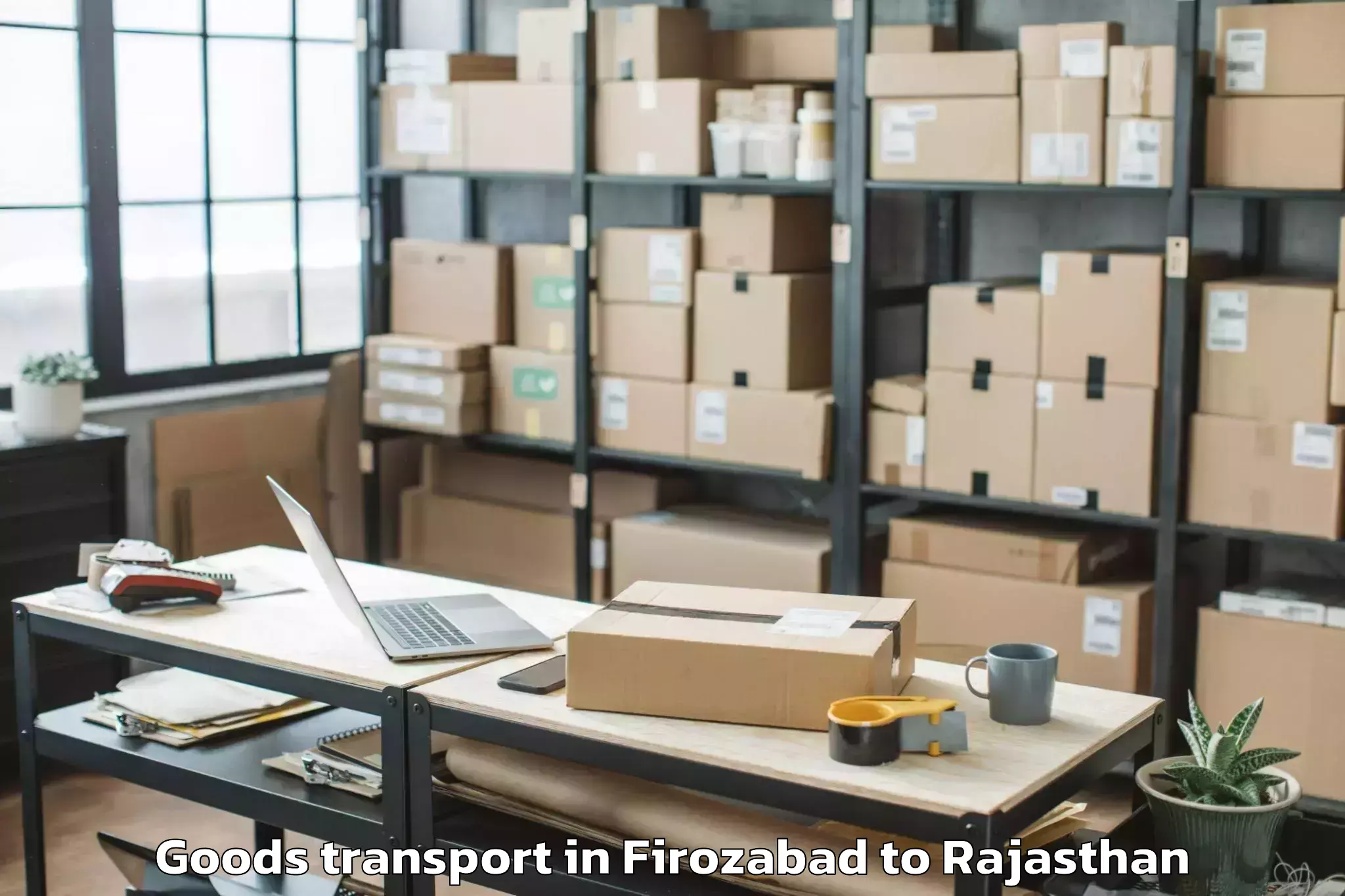 Top Firozabad to Ajmer Goods Transport Available